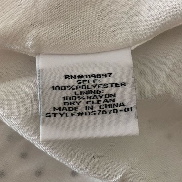 19 Cooper White Polka Dot Faux Wrap Dress Flutter Sleeves size Small NWT *Flaw - Picture 12 of 14